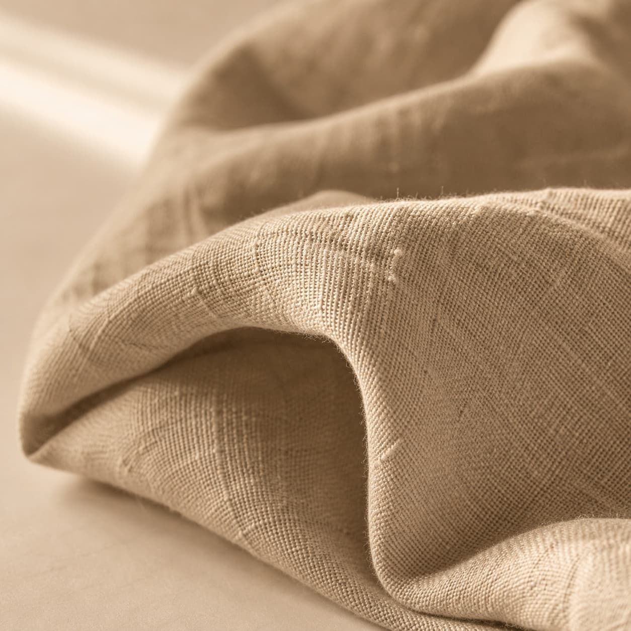Linen fabric — A linen-poly blend with all the texture and none of the crease — favoured for resort and heritage collections.